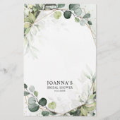 Papier Eucalyptus Sage Fête des mariées de verdure Jeu (Dos)