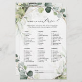 Papier Eucalyptus Sage Fête des mariées de verdure Jeu (Devant / Derrière)