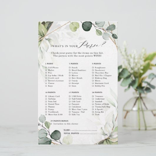 Papier Eucalyptus Sage Fête des mariées de verdure Jeu (Debout devant)