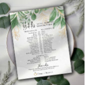 Papier Eucalyptus + Script Texte Mariage Jour Timeline