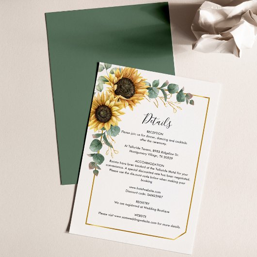 Papier Eucalyptus Sunflower - fiche Mariage