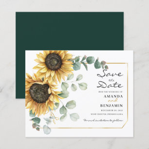 Papier Eucalyptus Tournesol Enregistrer La Date Annonce