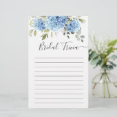 Papier Eucalyptus 'Trivia nuptiale' jeu de Fête des marié (Debout devant)