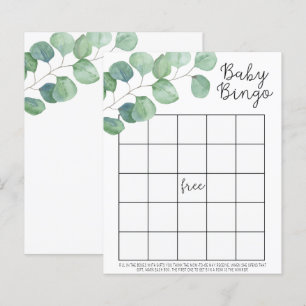 Papier Eucalyptus verdoyant - Jeu de bingo pour Baby show