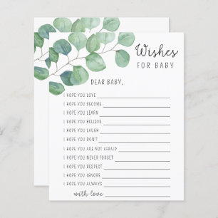 Papier Eucalyptus verdoyant - Voeux pour bébé