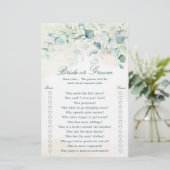 Papier Eucalyptus verdure Fête des mariées aquarelle Jeu (Debout devant)