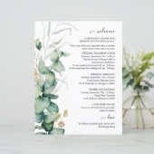 Papier Eucalyptus Verdure Mariage Itinéraire Et Accueil (Debout devant)