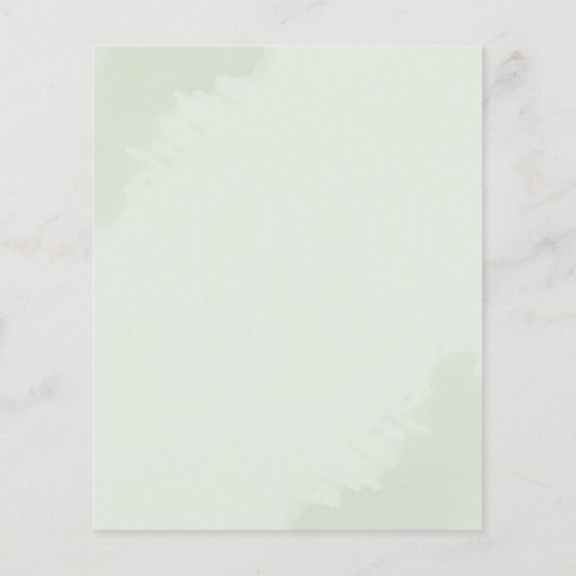 Papier Eucalyptus Verdure Mariage Vow Renouvellement Invi (Dos)