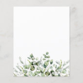 Papier Eucalyptus Vert Budget Mariage Invitations (Dos)