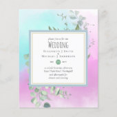 Papier Eucalyptus vert DUSTYBLUE ROSE BUDGET Mariage (Devant)