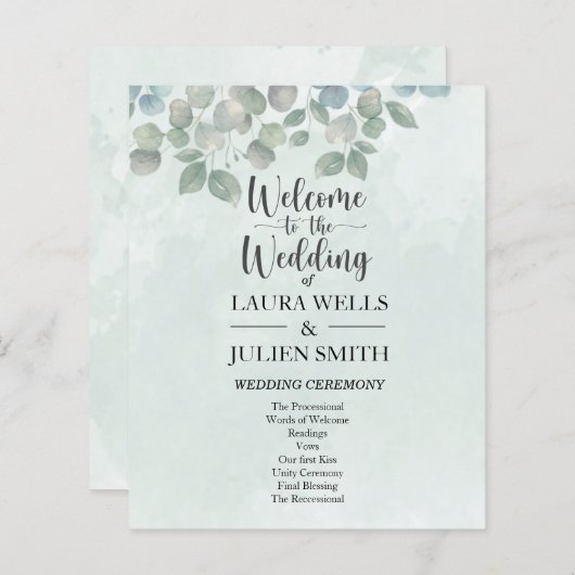 Papier Eucalyptus vert sauge (Devant / Derrière)