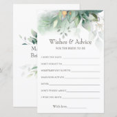 Papier Eucalyptus Voeux & Conseils Fête des mariées Jeu (Devant / Derrière)