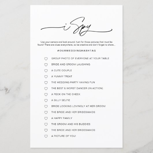 Papier EVERLEIGH I Spy Mariage Jeu (Devant)