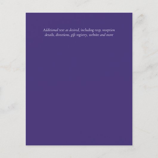 Papier Exotic PEACOCK Feather Mariage Inviter BUDGET (Dos)