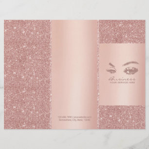 Papier Eyelash Maquillage Artiste Rose Gold Salon Tri-Fol
