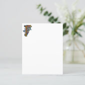 Papier F initial éclairé (Debout devant)