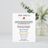 Papier Fabriqué avec une note d'amour (Debout devant)