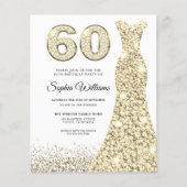 Papier Fabulous Gold Budget 60e anniversaire Invitation d (Devant)