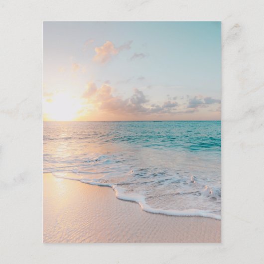 Papier Facture d'entreprise de plage moderne (Dos)