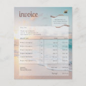 Papier Facture d'entreprise de plage moderne (Devant)