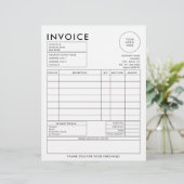 Papier Facture modifiable simple et simple (Debout devant)