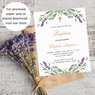 Papier Faire baptiser un budget invitation lavande eucaly