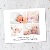 Papier Faire connaissance avec l'annonce de naissance pho