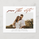 Papier Faire connaitre Rose Gold Script Photo (Devant)