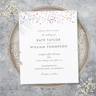 Papier Faire-Invitation de mariage arc-en-ciel tout compr