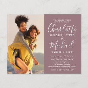 Papier Faire Invitation De Mariage Mauve Photo Tout En Un