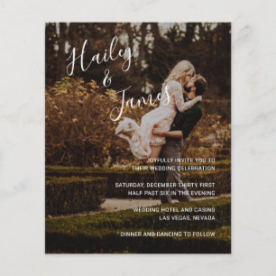 Papier Faire invitation de mariage moderne avec photo