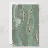 Papier Faire Mariage Vert Sauge Agate Or (Dos)