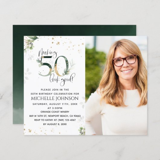 Papier Faire paraître 50 ans sous son meilleur jour Invit (Devant / Derrière)