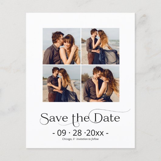 Papier Faire-part Budget Fiançailles Enregistrer la photo (Dos)