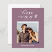 Papier Faire-part Budget Fiançailles Enregistrer la photo (Devant / Derrière)