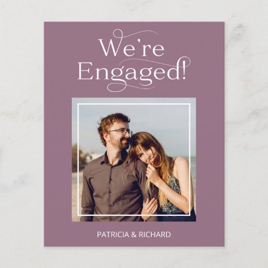 Papier Faire-part Budget Fiançailles Enregistrer la photo (Devant)