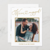 Papier Faire-part Budget Fiançailles Enregistrer la photo (Devant / Derrière)