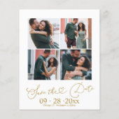 Papier Faire-part Budget Fiançailles Enregistrer la photo (Dos)