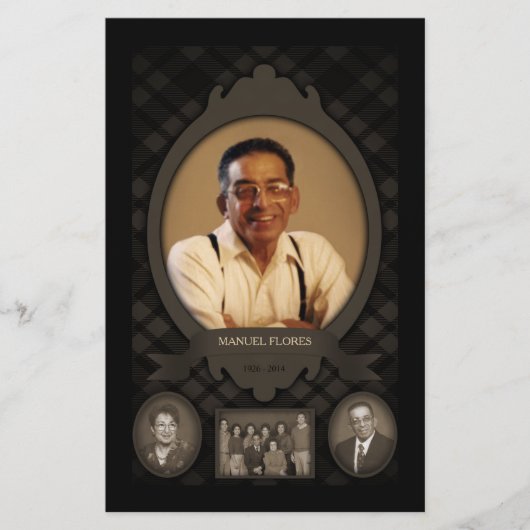 Papier faire-part commémoratif de la famille (Devant)