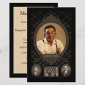 Papier faire-part commémoratif de la famille (Devant / Derrière)