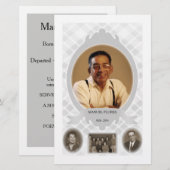 Papier faire-part commémoratif de la famille (Devant / Derrière)