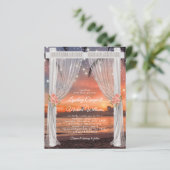 Papier Faire-part d'arche de mariage au coucher du soleil (Debout devant)