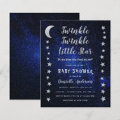 Papier Faire-part de Baby Shower à petit budget "Twinkle  (Devant / Derrière)