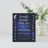 Papier Faire-part de Baby Shower à petit budget "Twinkle  (Debout devant)
