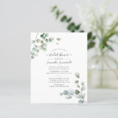 Papier Faire-part de Baby Shower de mariage au budget euc (Debout devant)