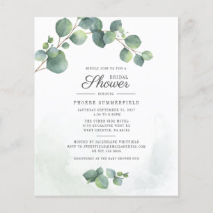 Papier Faire-Part de Baby Shower Mariage au Feuillage d'E