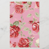 Papier Faire part de bapteme de mariage à motif floral cl (Dos)