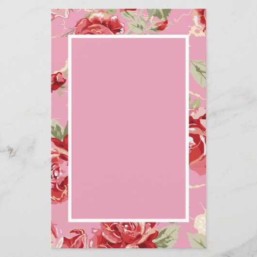 Papier Faire part de bapteme de mariage à motif floral cl (Devant)