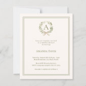 Papier Faire-part de bapteme de mariage avec monogramme e (Devant)