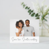 Papier Faire-part de budget photo Mariage plus petit (Debout devant)